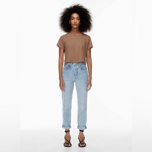 Denim Forum Aritzia the bf high rise jeans size 29/28 light wash